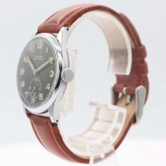 Vintage 33mm Civitas Military Men\'s Mechanical Wristwatch 10 1/2C Swiss Steel main image 4